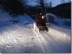 夜間とらん丸除雪作業